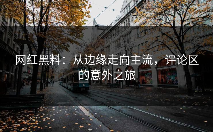 网红黑料：从边缘走向主流，评论区的意外之旅