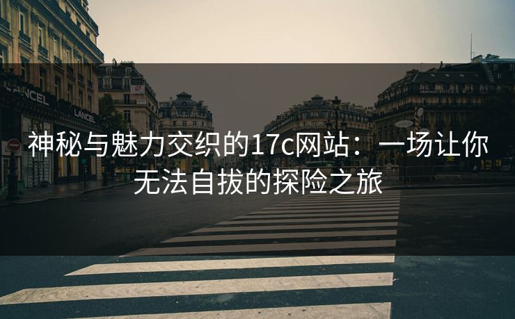 神秘与魅力交织的17c网站:一场让你无法自拔的探险之旅